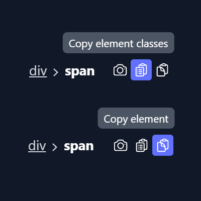 Copy element or class list